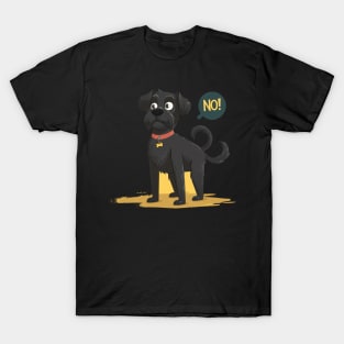 black dog saying no T-Shirt